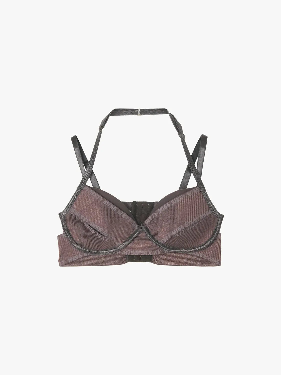 Miss Sixty KNWLS halterneck top brun elastisk