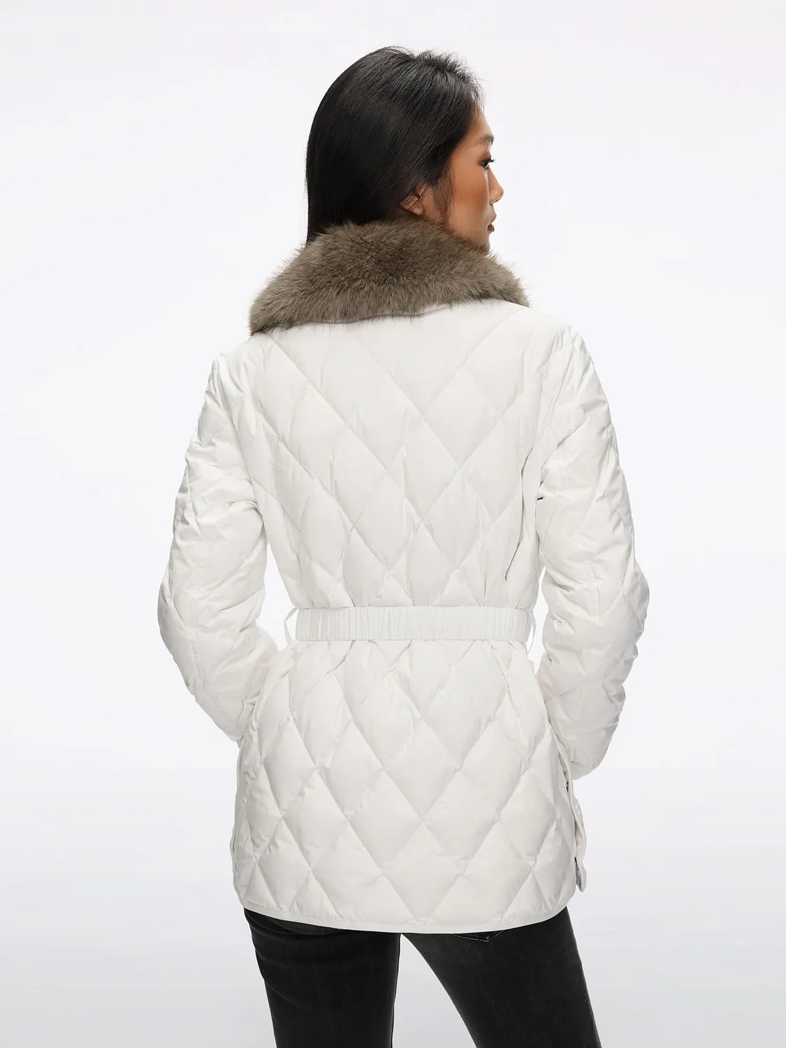 Miss Sixty Belted Pufferjakke vinterhvid dun
