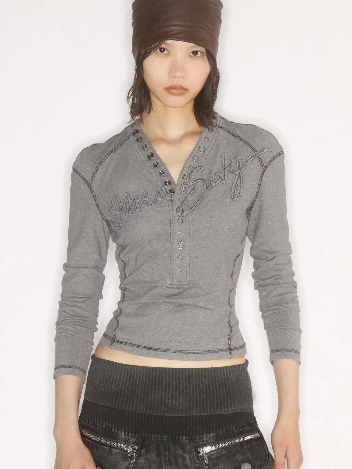 Miss Sixty KNWLS T-shirt retrosort V-hals