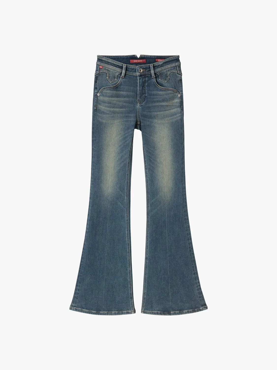 Miss Sixty Bella flare jeans medium blue varm fleece
