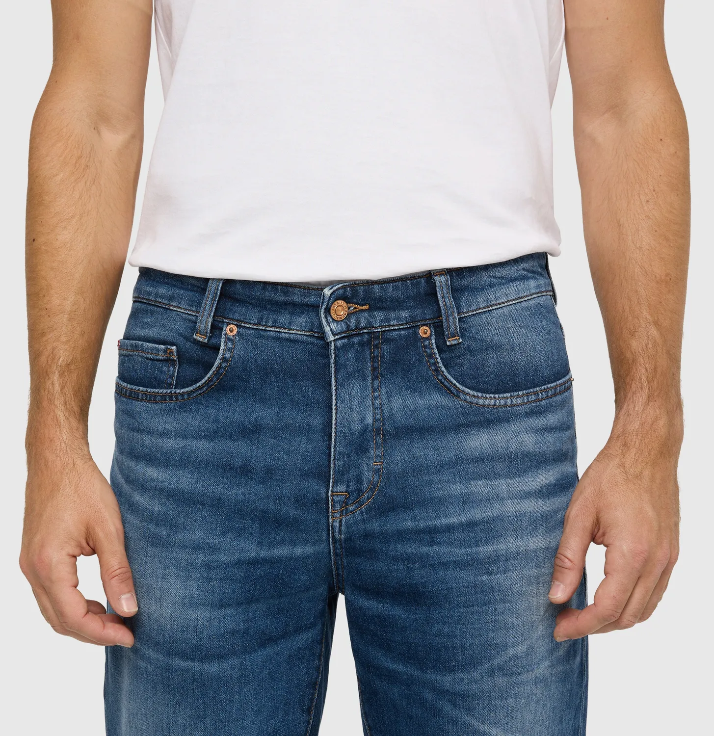 MAC Dan 0770-00-1984L tapered jeans mørkeblå