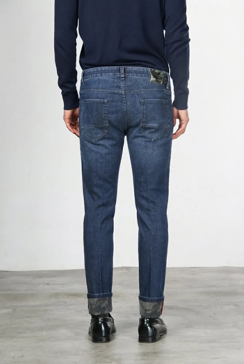 Mason's Harris 5-pocket jeans blå camouflage slim