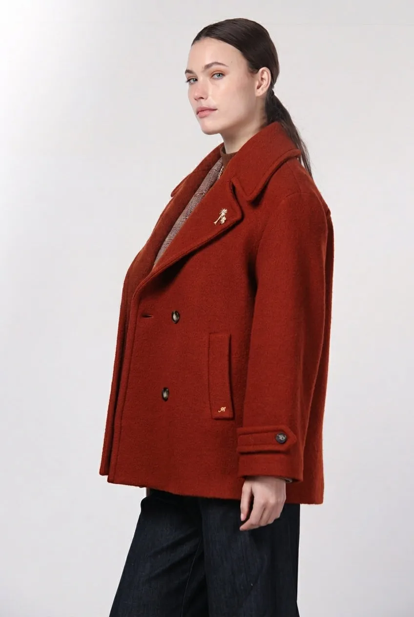 Mason's Leonie frakke terracotta uld bouclé