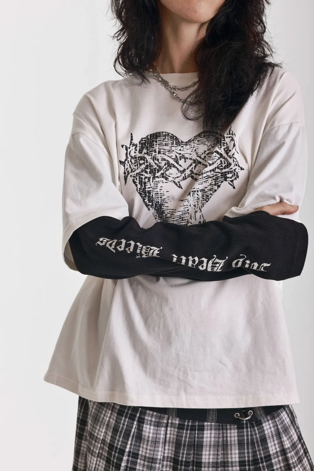 The Ragged Priest Bypass langærmet t-shirt ecru str. S
