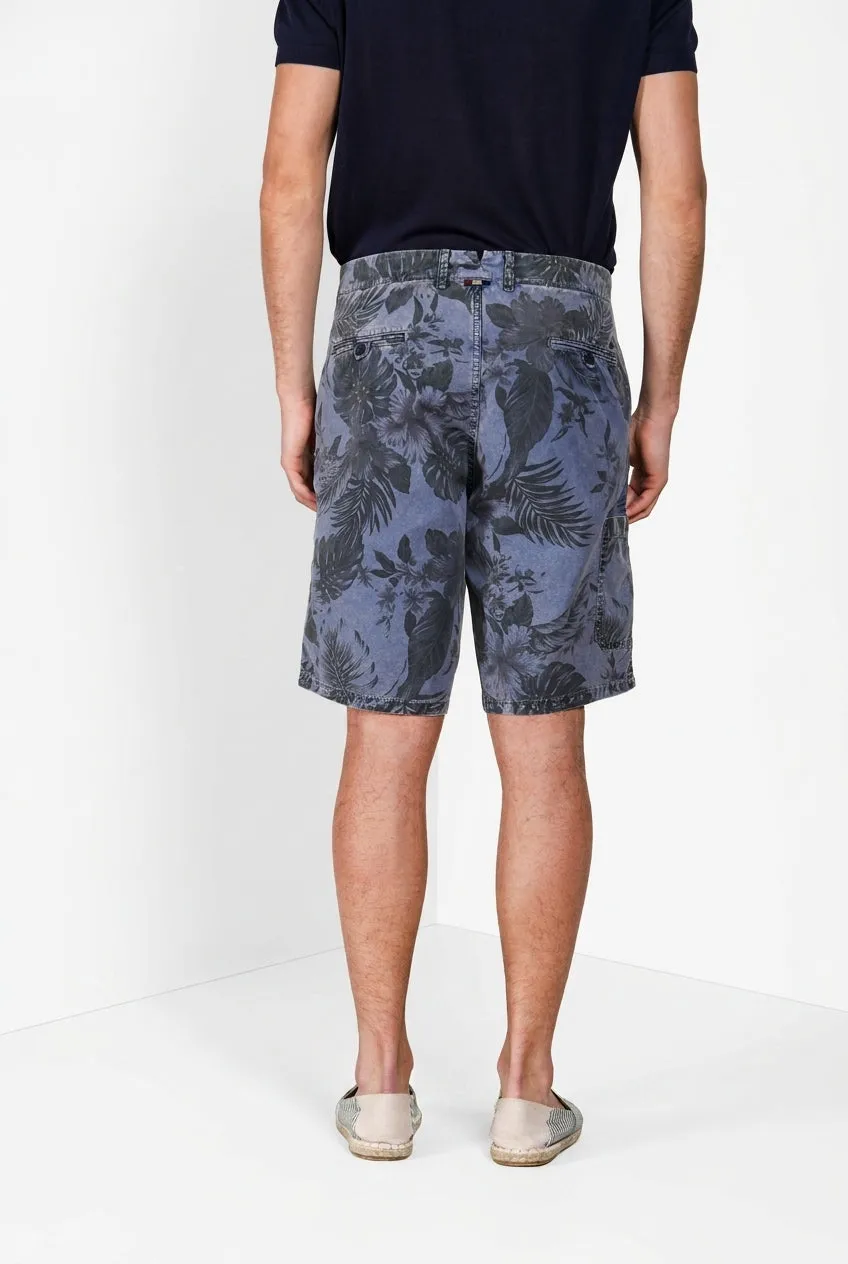Mason's Denver M74 cargos shorts indigo print relaxed