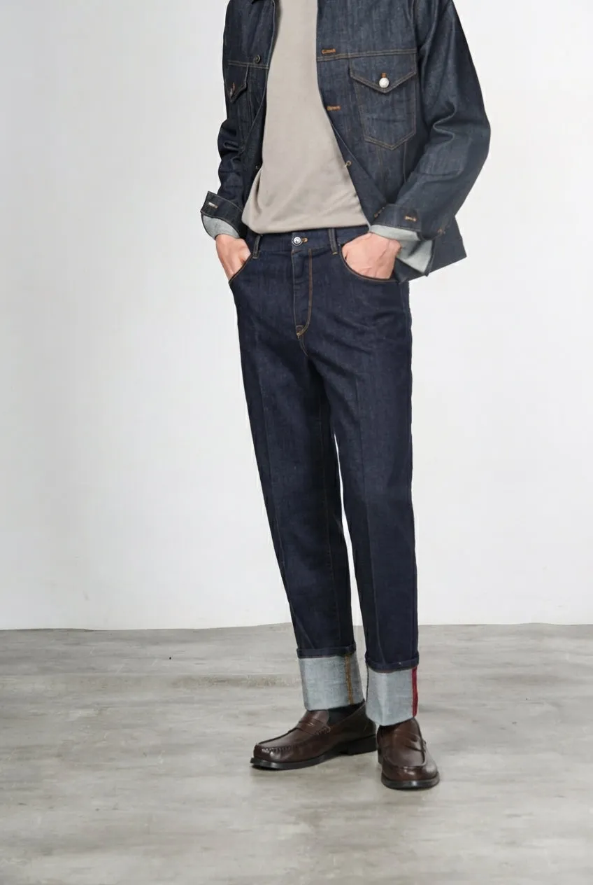 Mason's Harris Carrot jeans navy stretch herre