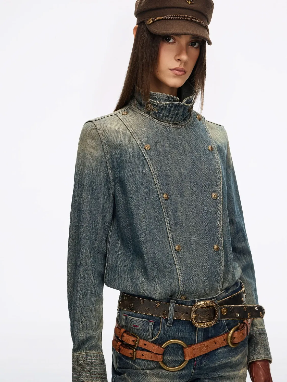 Miss Sixty Gradient denimjakke nostalgic lyseblå slub