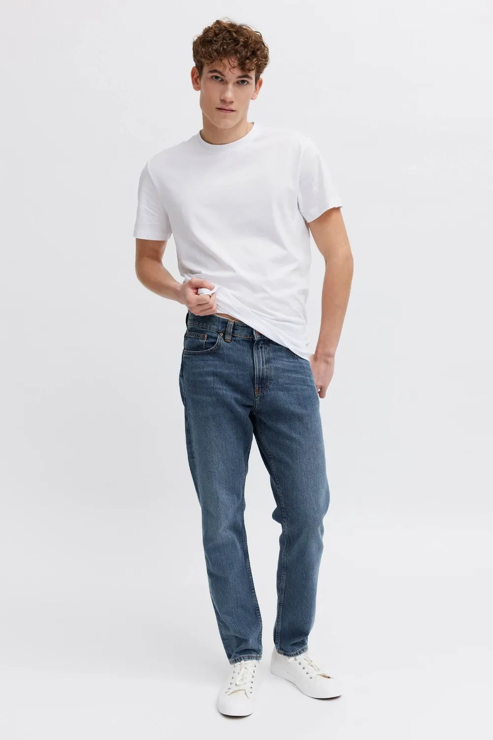 Organsk Atlantic Crisp Ravage jeans middelblå normal