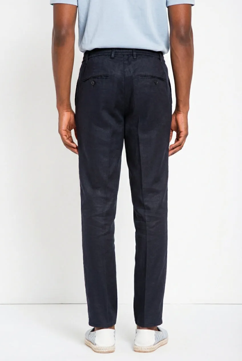 Mason's Milano Jogger chinobukser – mørkeblå hør