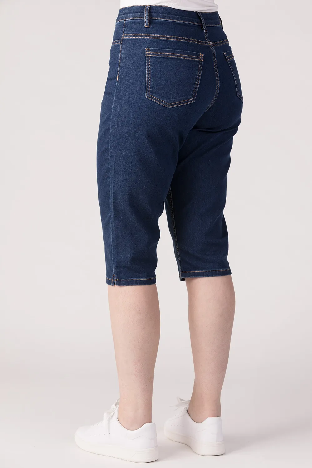Merrytime 15661-432-28 Slim shorts mørk denim stræk