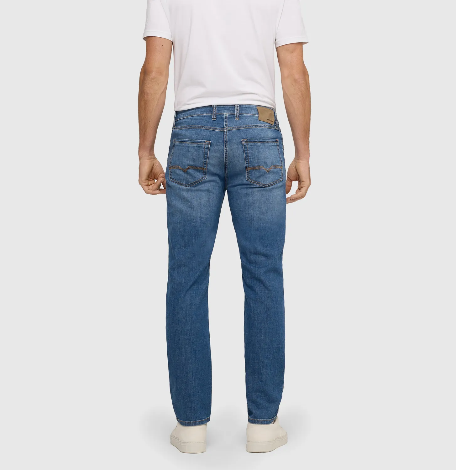 MAC Arne straight jeans mellemblå vintage stretch