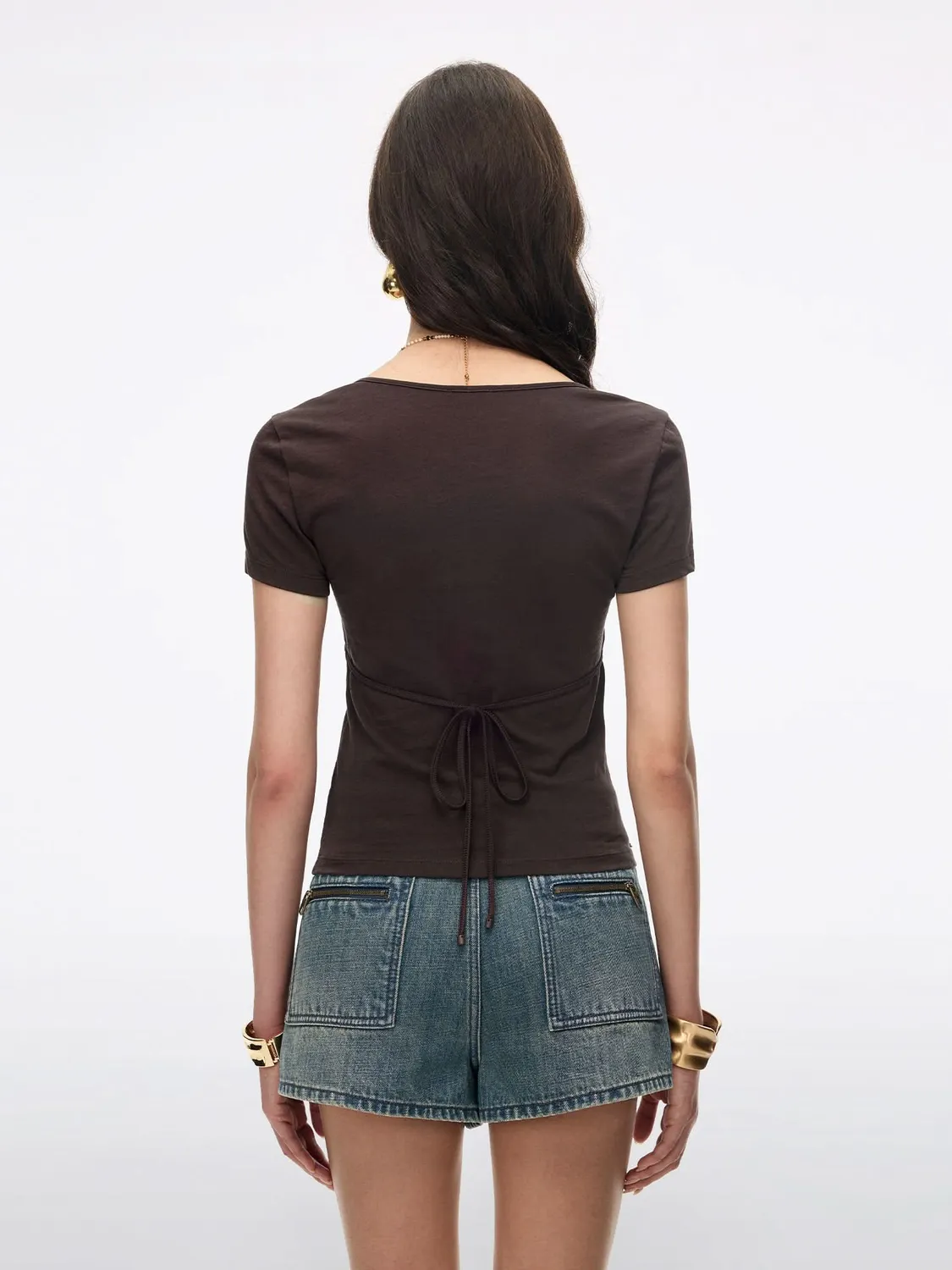 Miss Sixty t-shirt dark coffee lag-på-lag kæde
