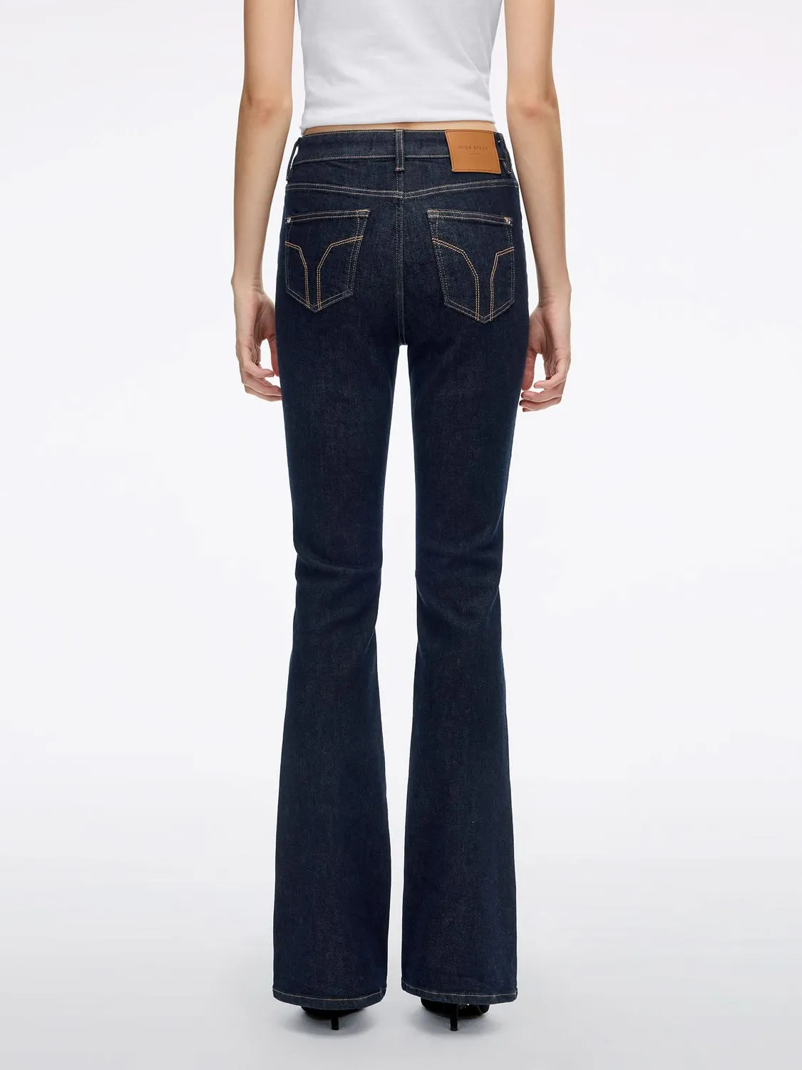 Miss Sixty Flare Jeans mørkeblå stretch