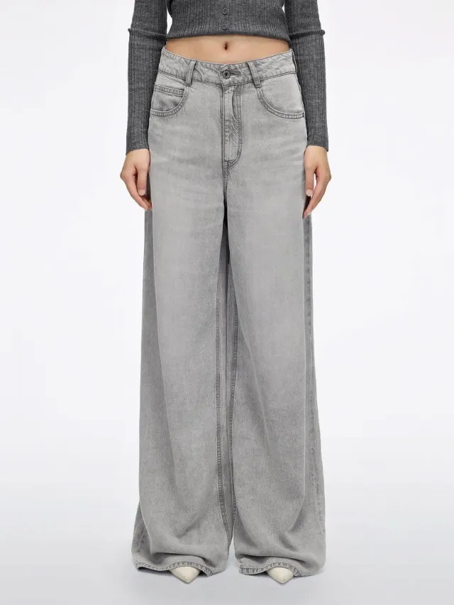 Miss Sixty Wide-Leg jeans grå høj talje