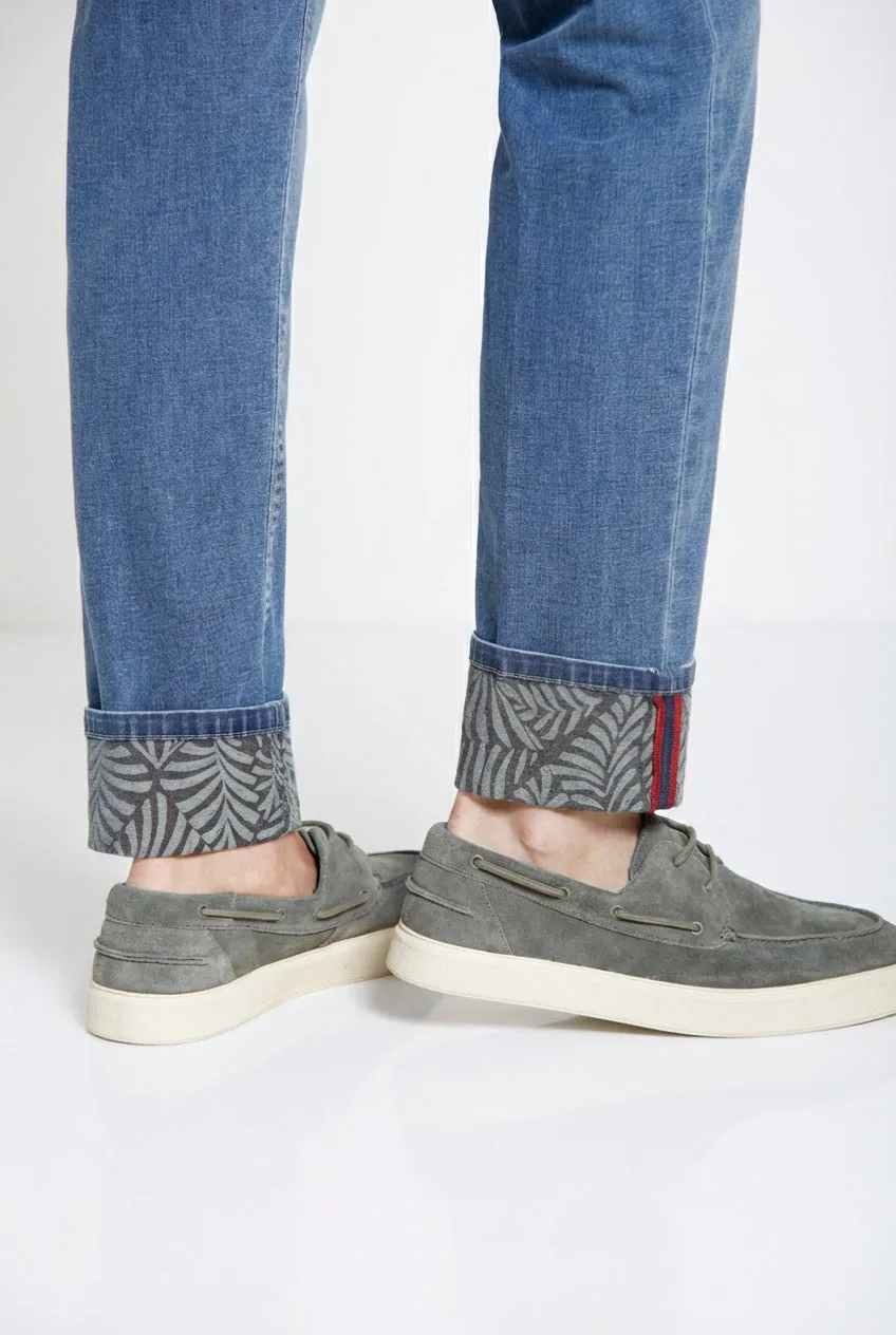 Mason's Harris Regular jeans navy bladprint herre