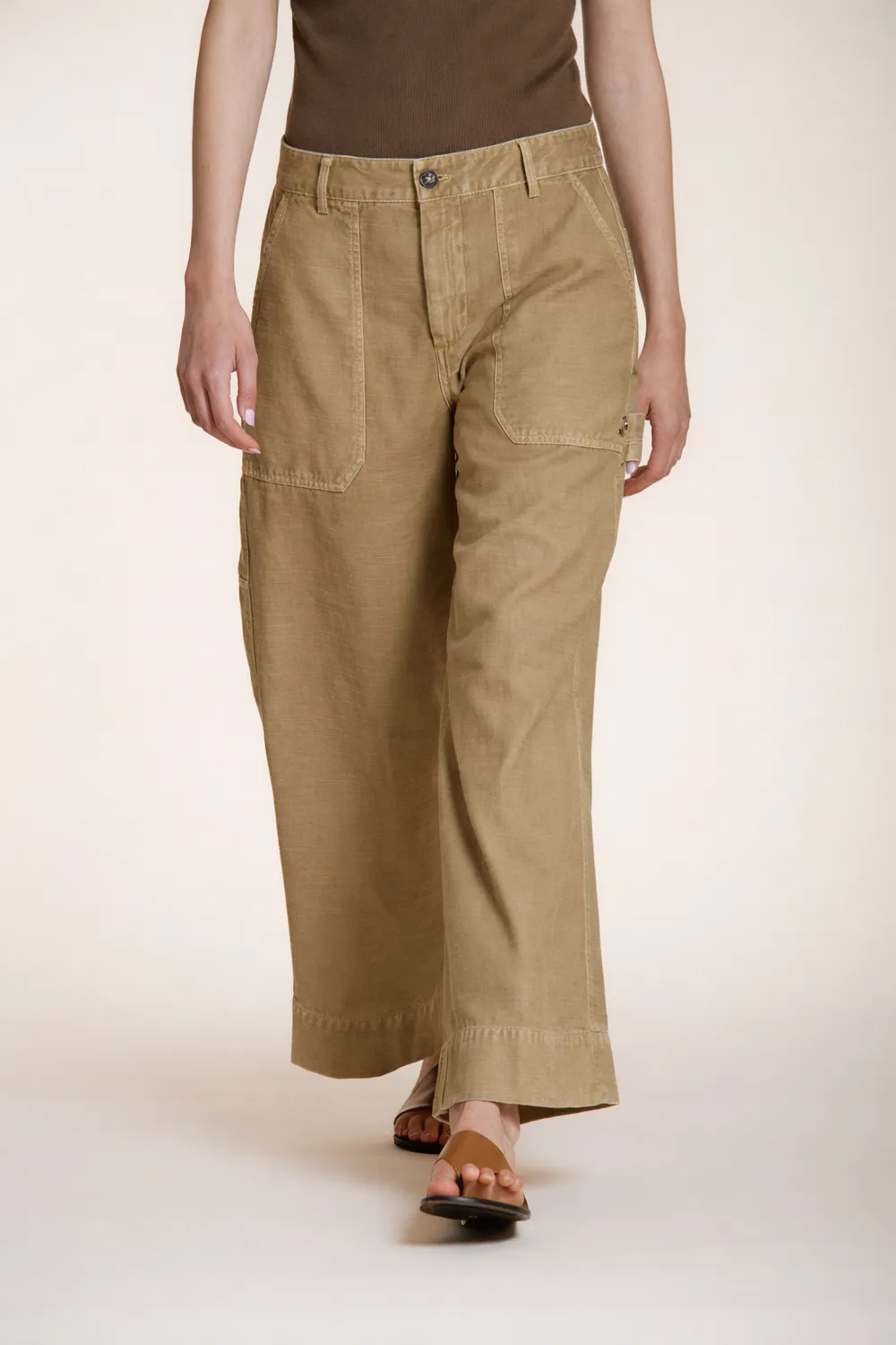 Mason's Dallas Wide cargobukser beige straight