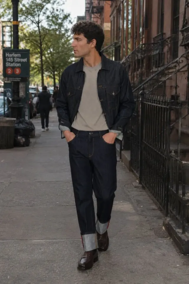 Mason's Harris Carrot jeans navy stretch herre