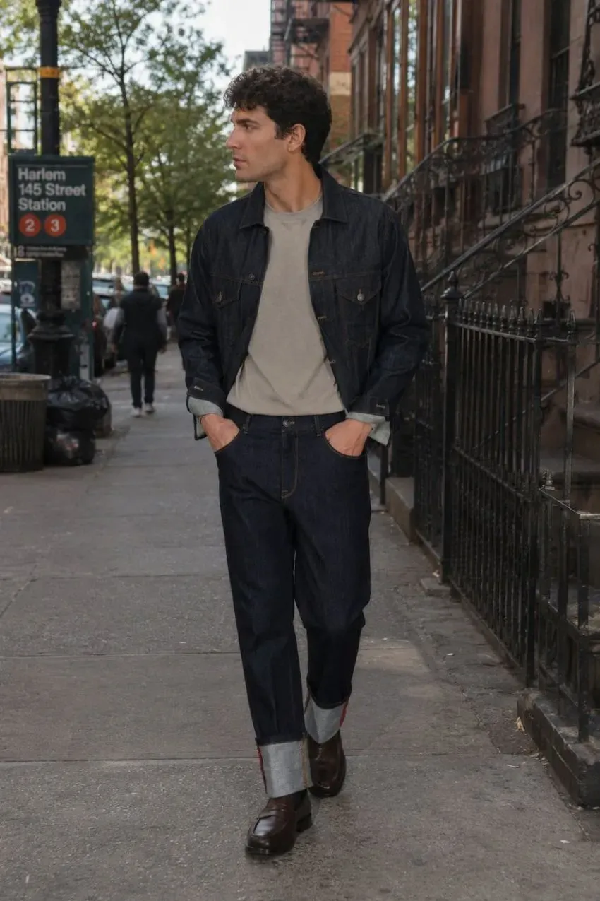 Mason's Harris Carrot jeans navy stretch herre