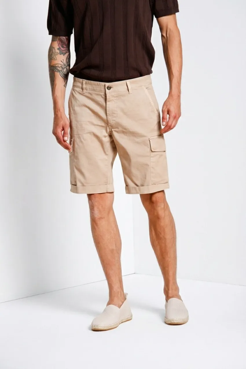 Mason's Chile cargo bermuda beige stretch