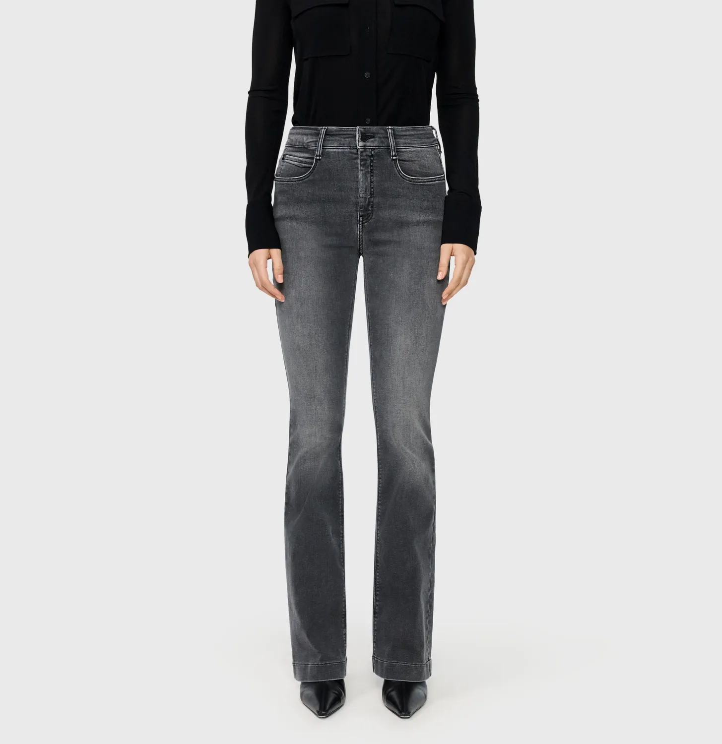 MAC Dream Boot authentic bootcut jeans grå stretch