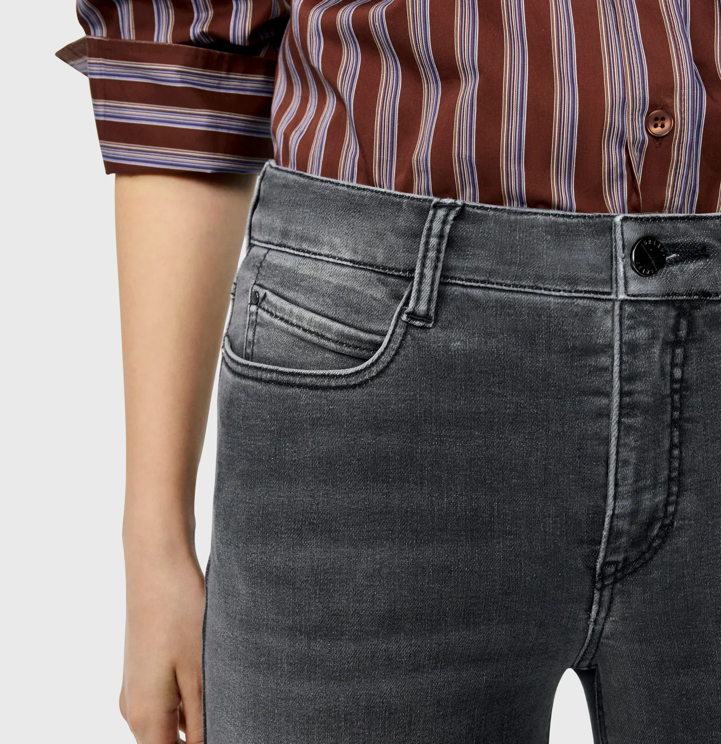 MAC Dream Wide Authentic jeans wide fit grå stretch