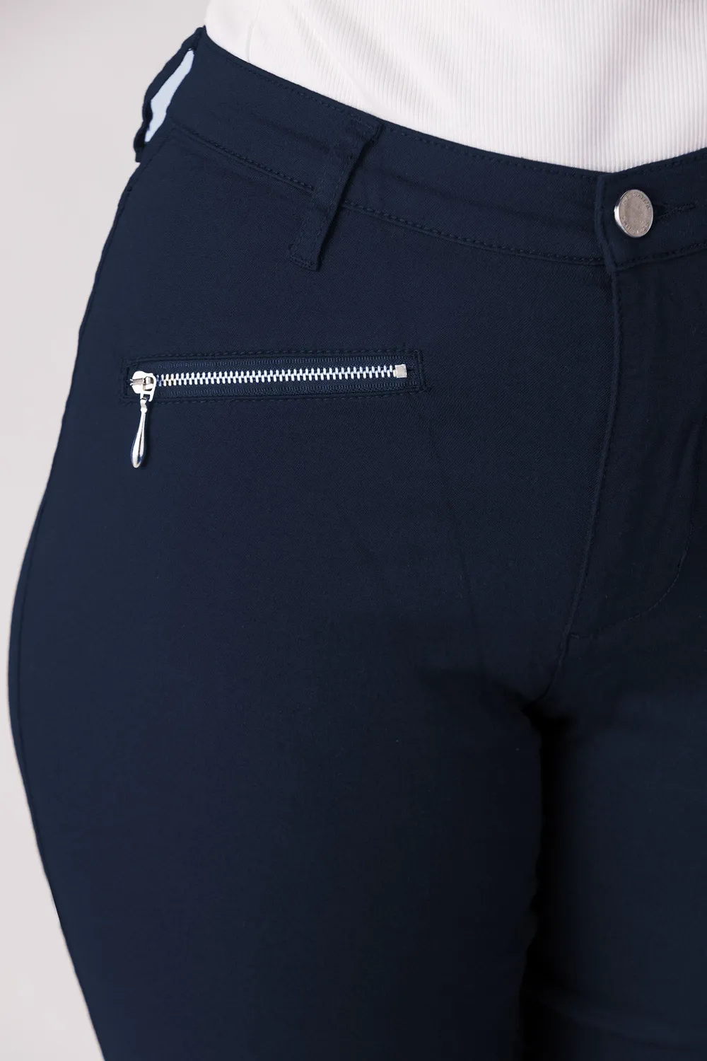 Merrytime Anna Slim bukser marine twill stretch