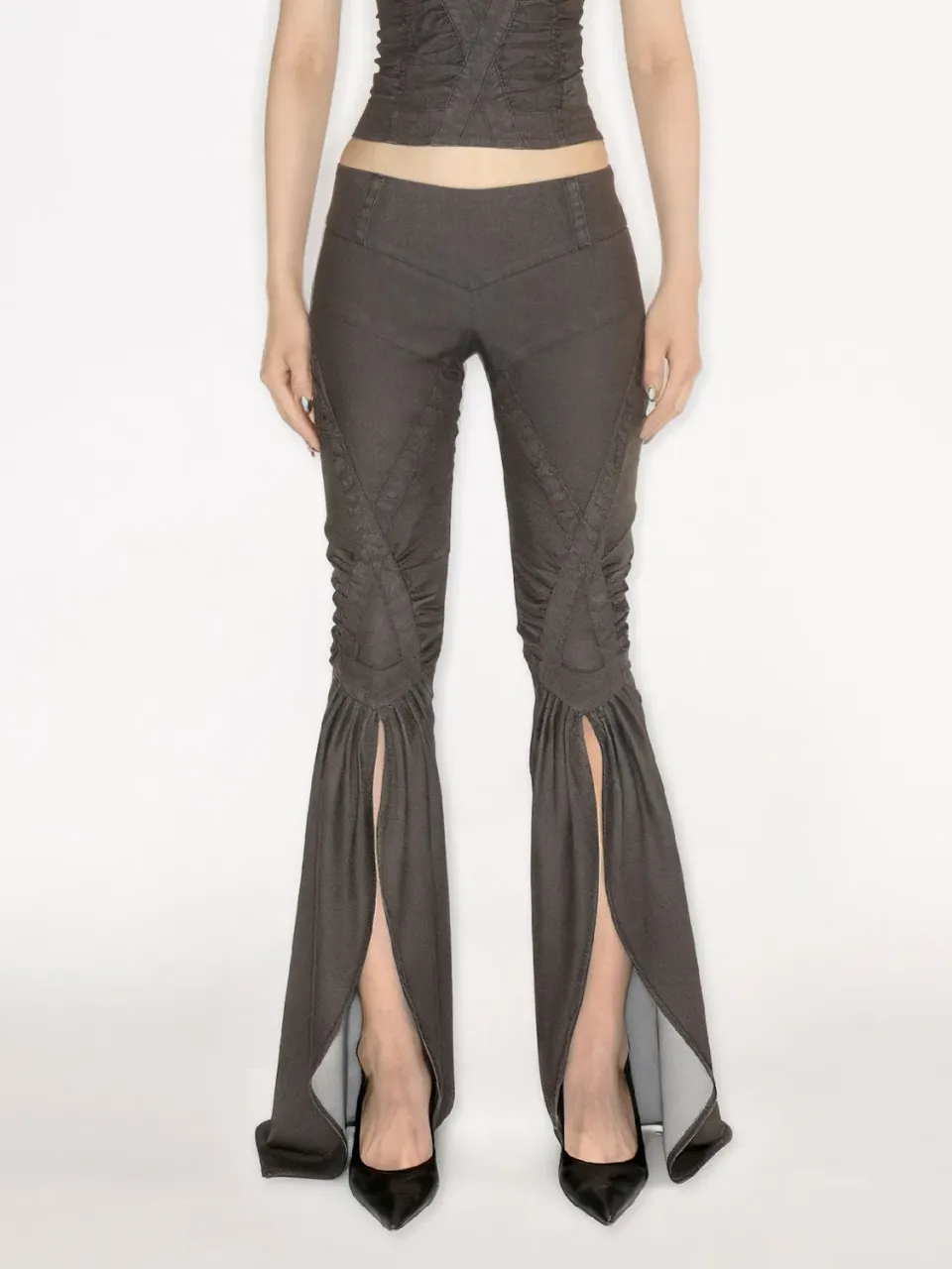 Miss Sixty Slit Tailback bukser sort stretch