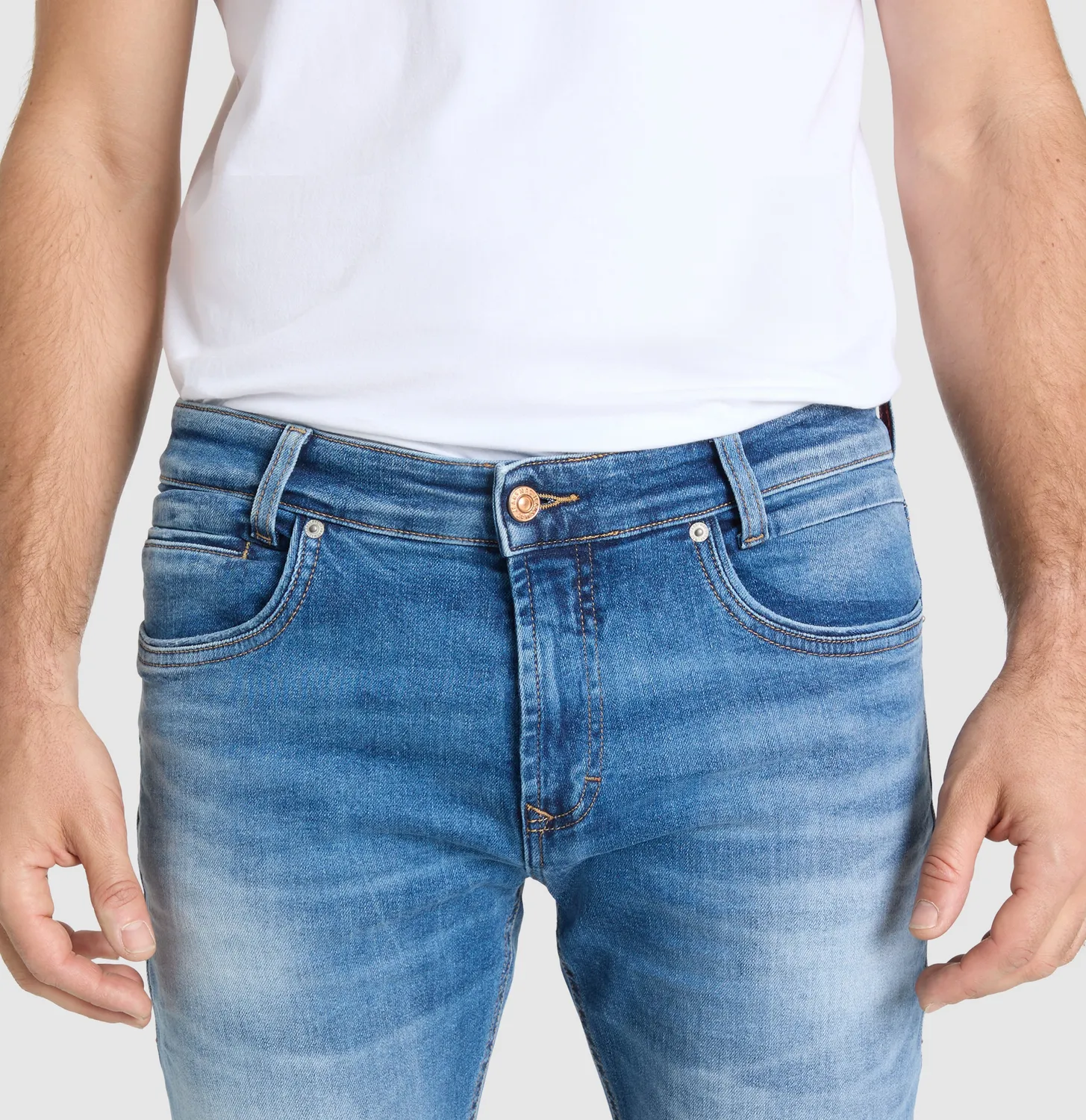 MAC Arne Pipe jeans mellemblå Modern Fit stretch