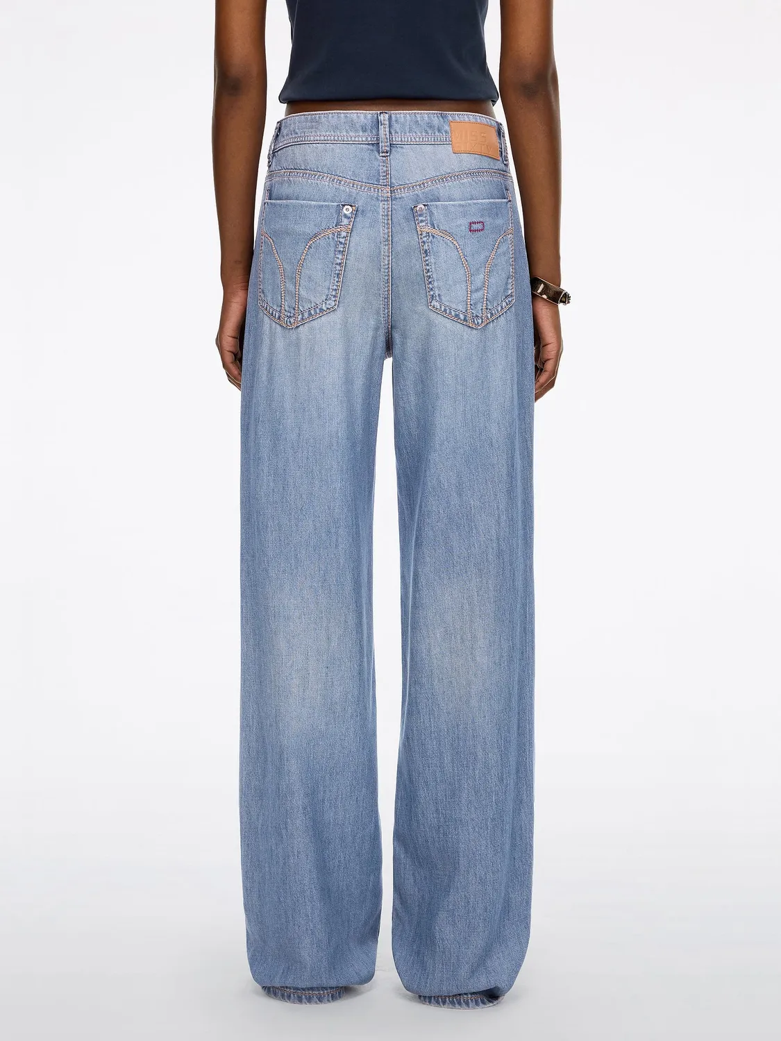 Miss Sixty Anni straight jeans light blue slids 30"