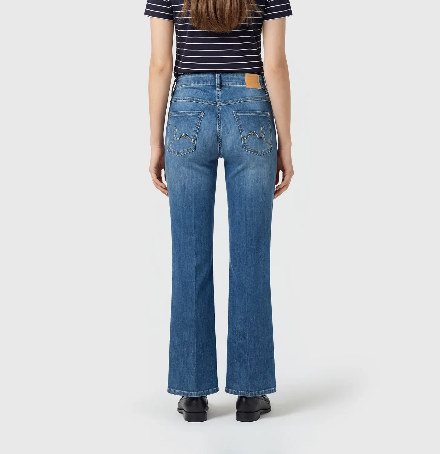MAC Laura 5225 jeans blå flared fit