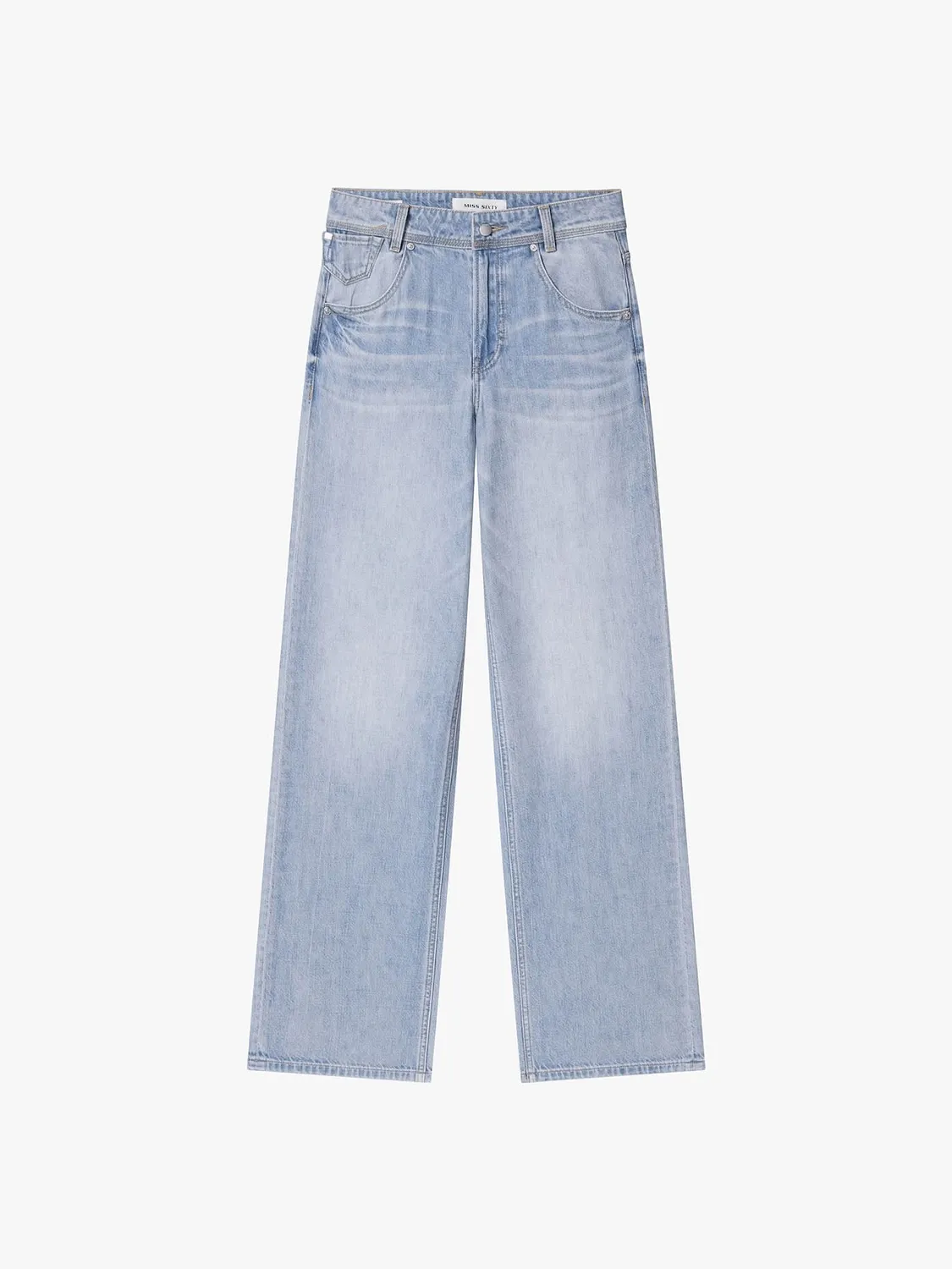 Miss Sixty Anni jeans mellemblå straight hør