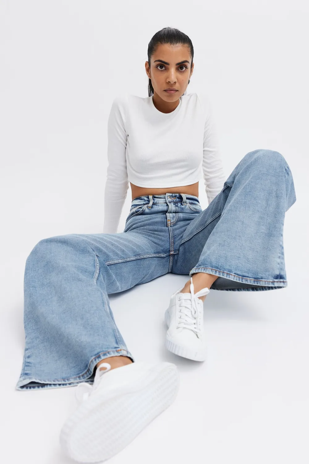 Organsk Wave Classic Bracing Wind jeans wide fit