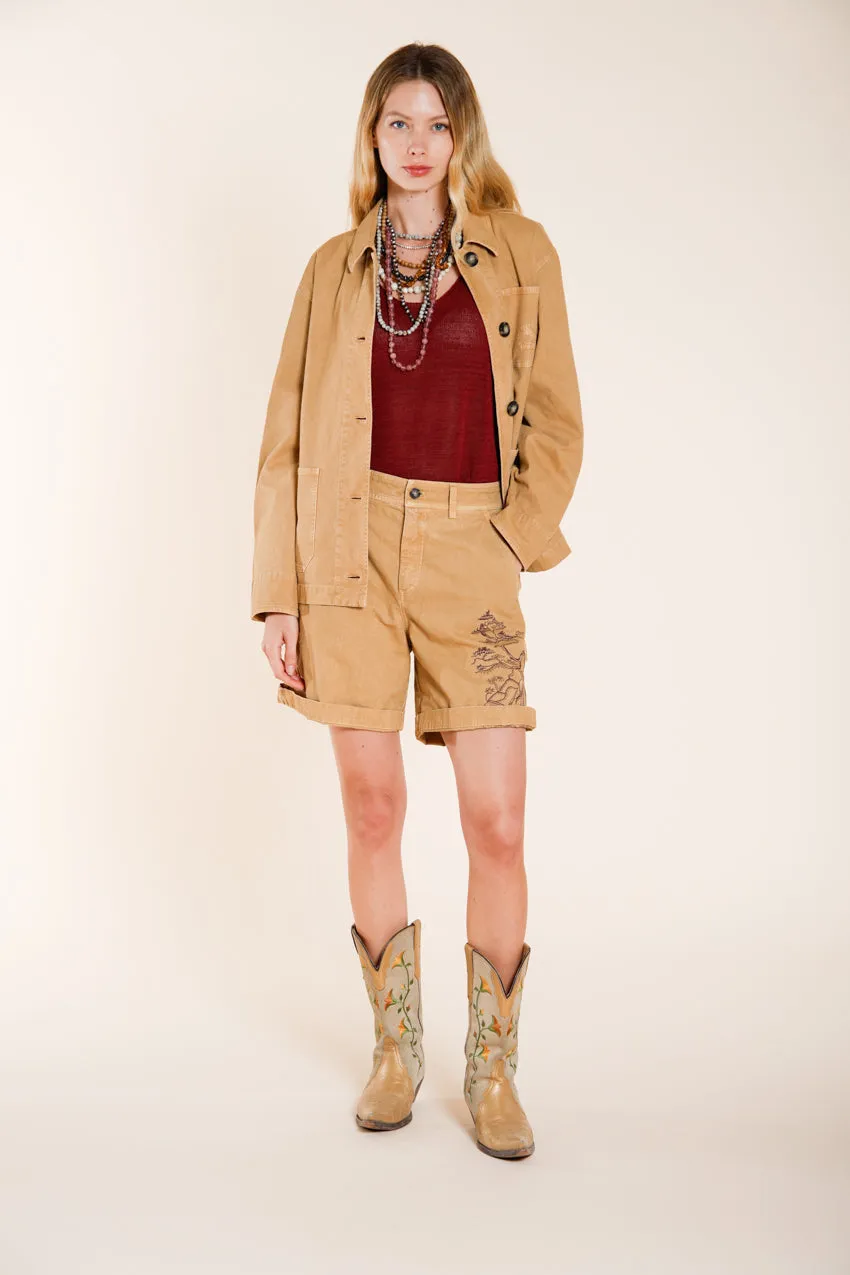 Mason's Irma Pockets jakke mørkebeige panama