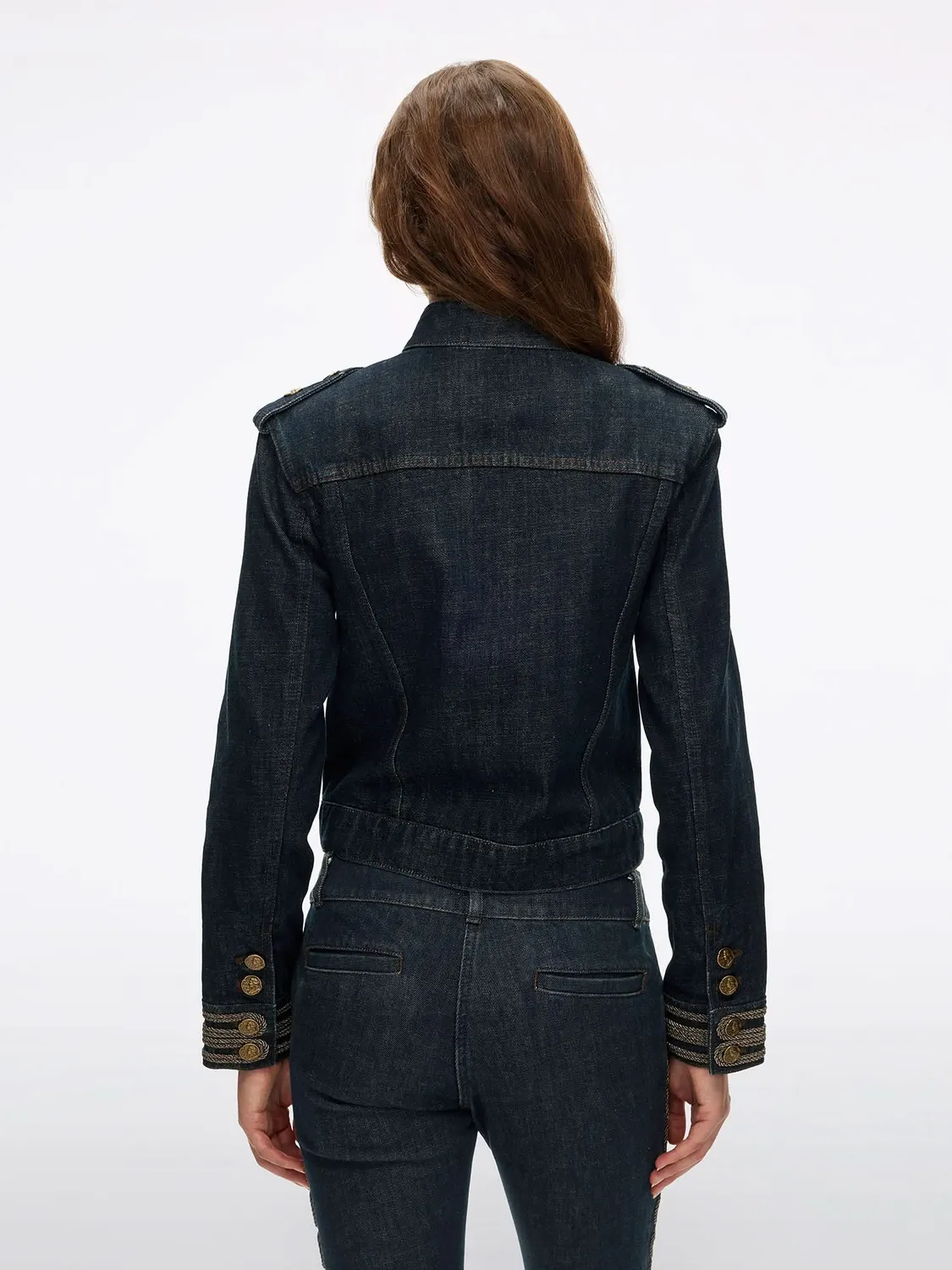 Miss Sixty Napoleon denimjakke denimblå cropped