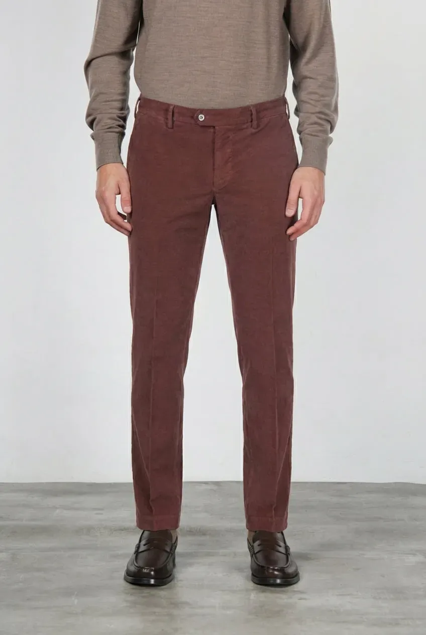 Mason's New York chinobukser bordeaux fløjl regular fit