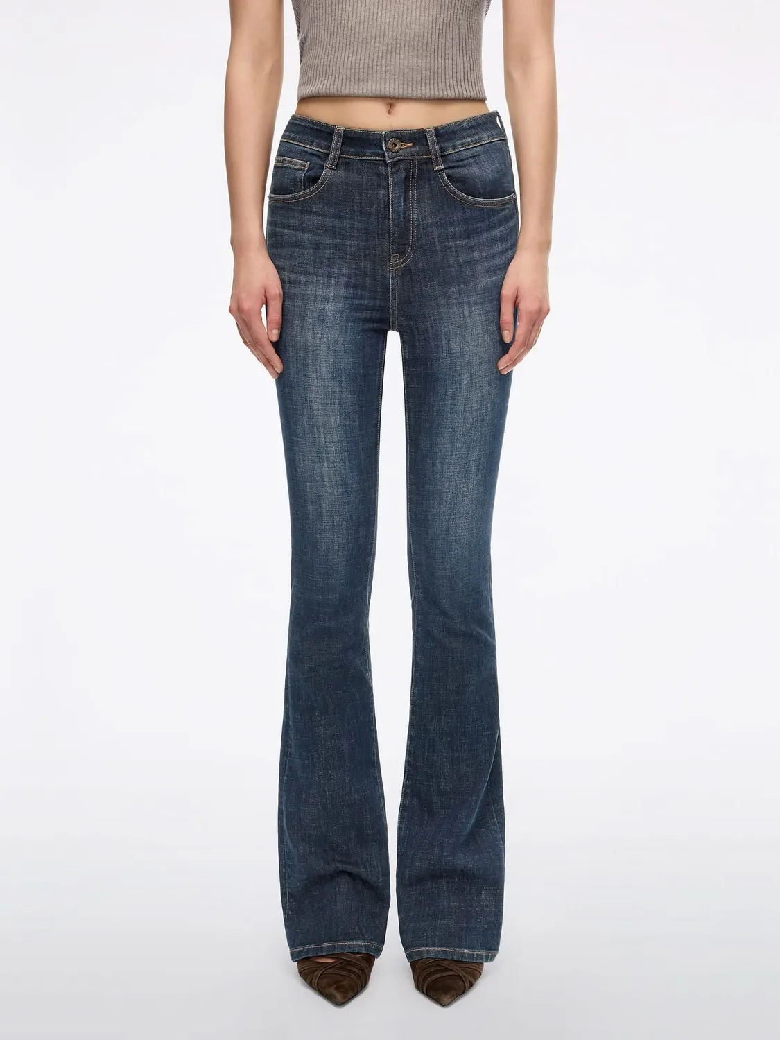Miss Sixty flare jeans lyseblå stretch høj talje