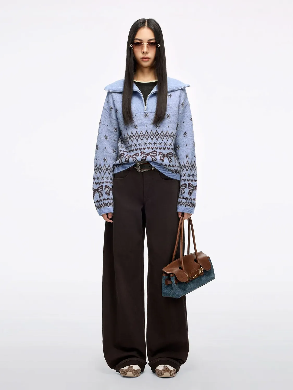 Miss Sixty snøresko sneakers off white patchwork