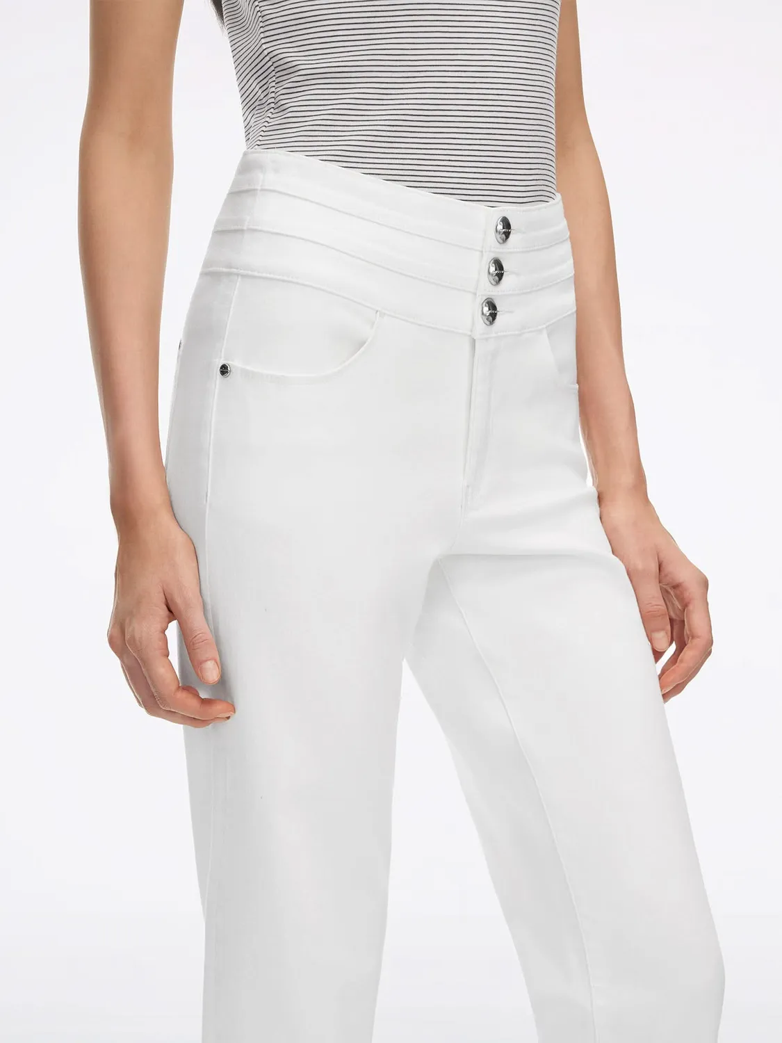 Miss Sixty Straight-Leg jeans hvide høj talje 30