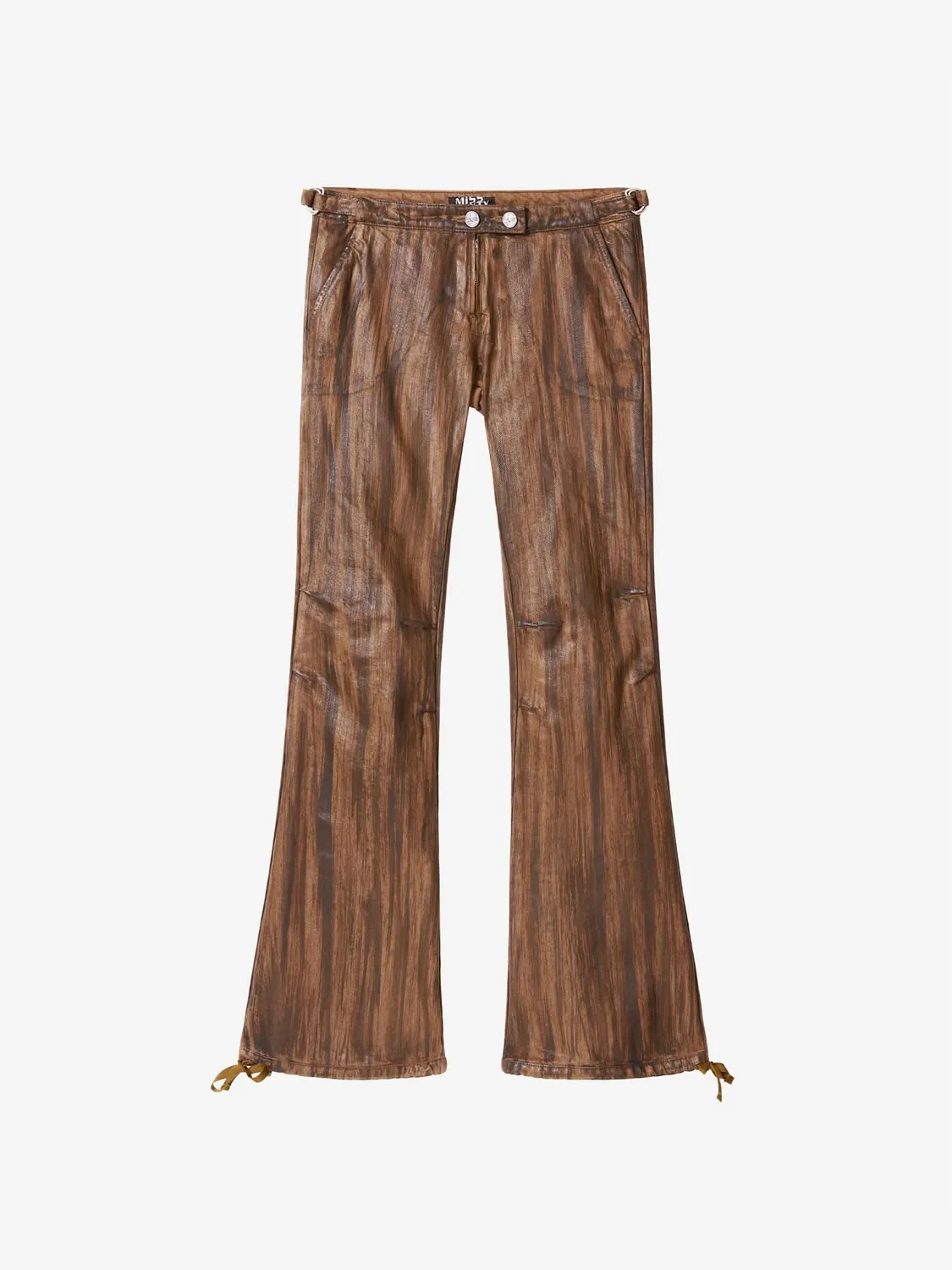 Miss Sixty Coated Flare jeans mørkebrun lav talje
