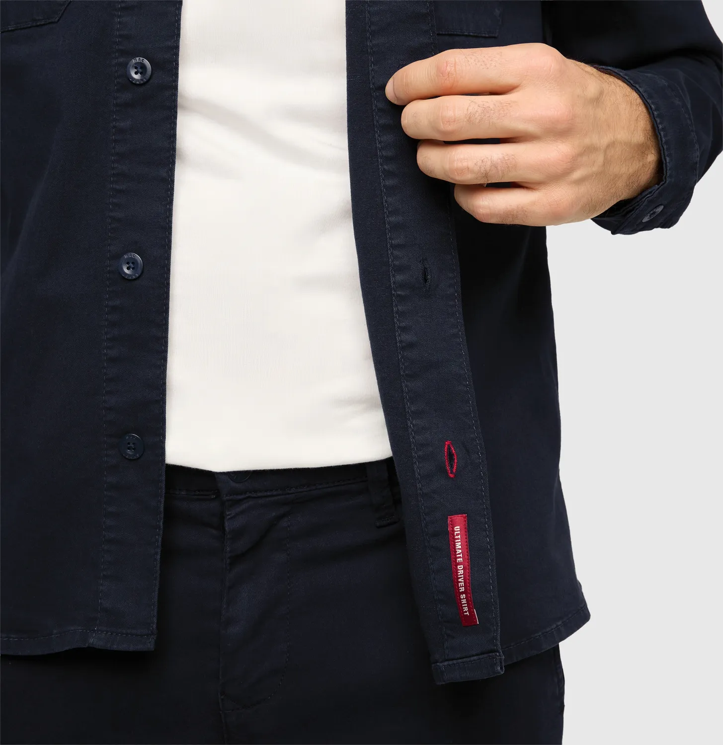 MAC Overshirt 0201 denimskjorte mørkeblå stretch