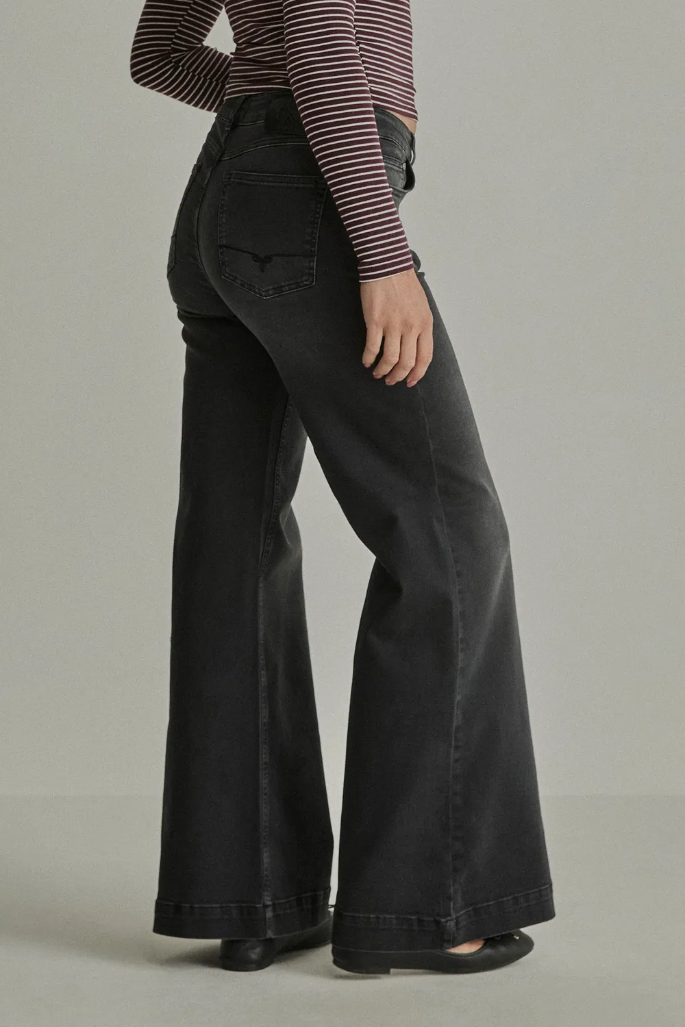 Para Mi Sharon jeans Nightfall Black high waist flared
