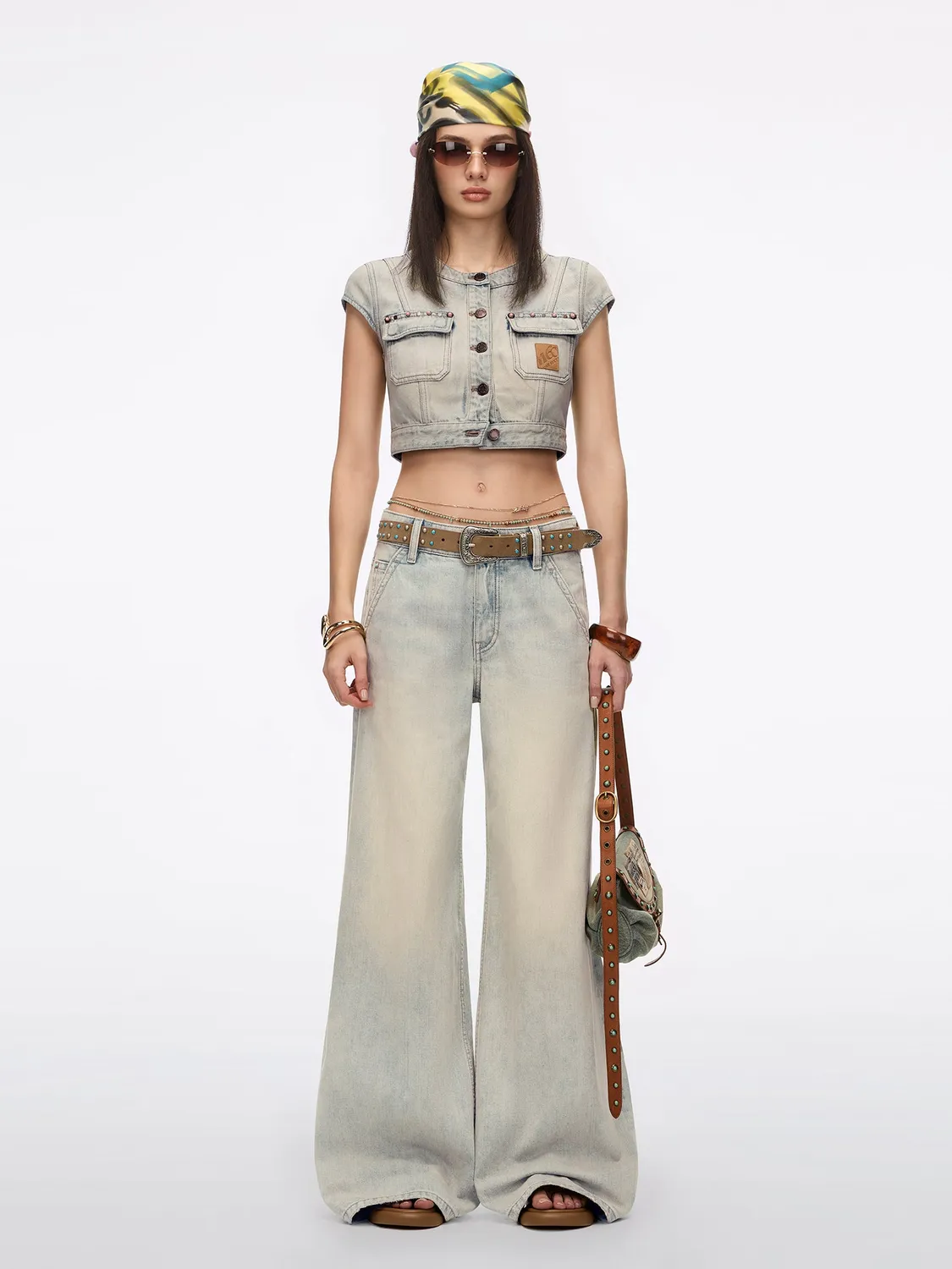 Miss Sixty denimjakke lysegraa nitter slim fit