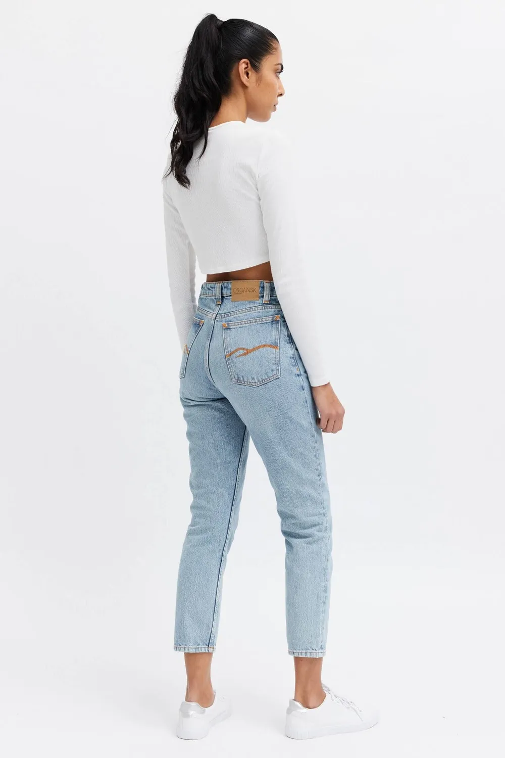 Organsk Oxygen Shorty Clean Revolution S jeans lys