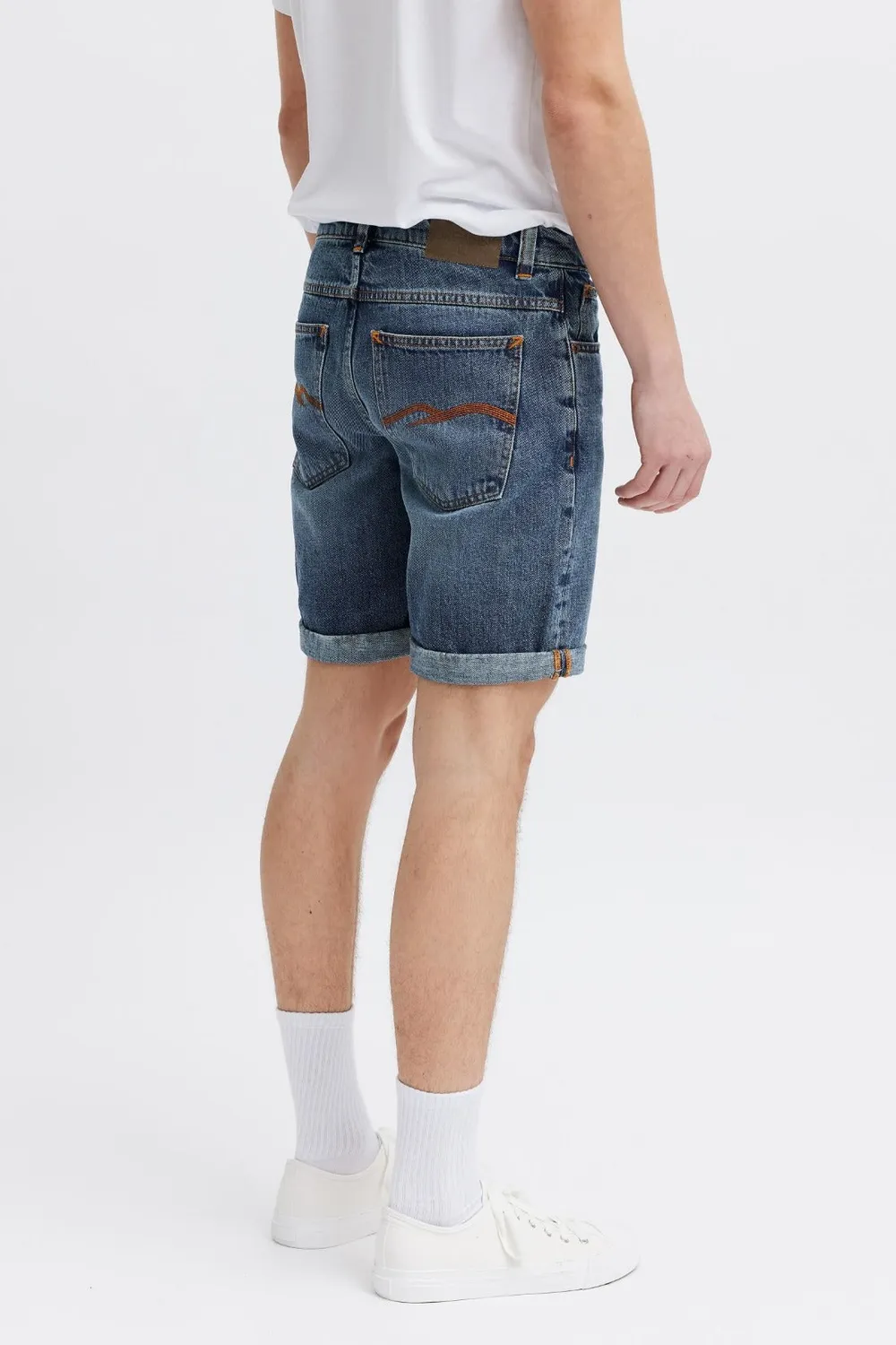 Organsk Atlantic Shorts S denimshorts middelblå