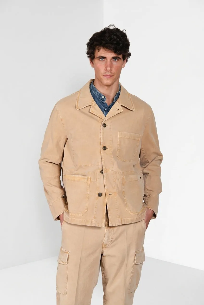 Mason's Detroit M74 overshirt kaki slub