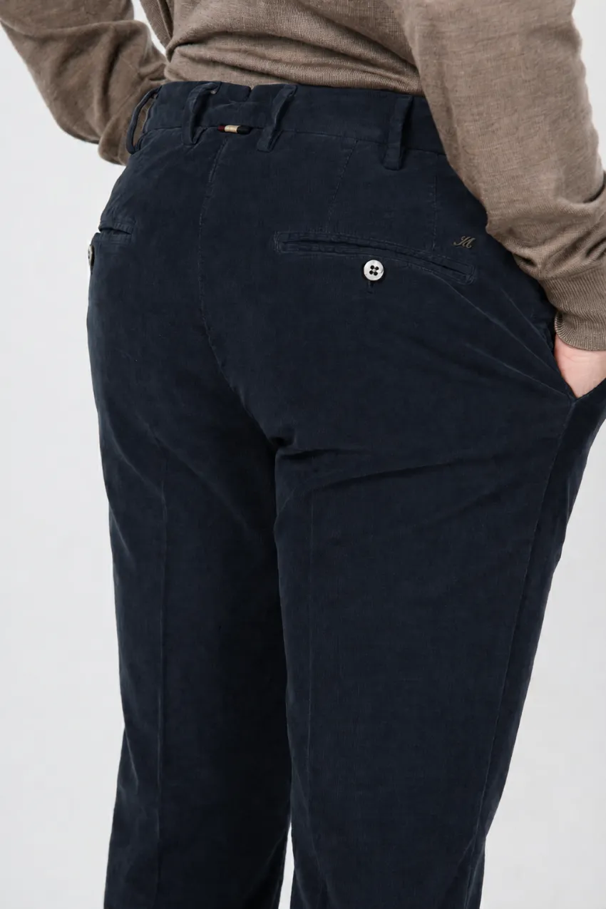 Mason's New York chino bukser navy fløjl regular fit
