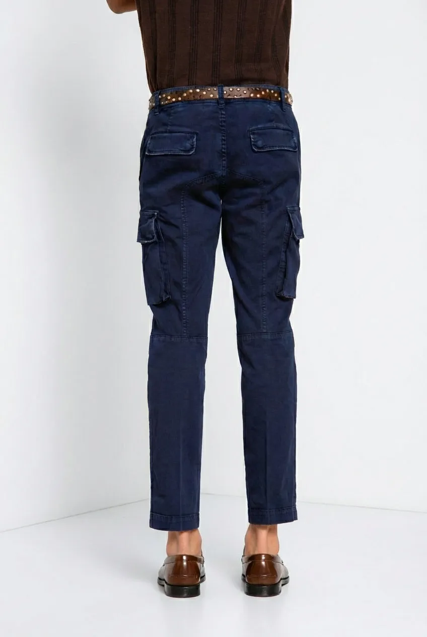 Mason's Chile cargobukser extra slim navy stretch