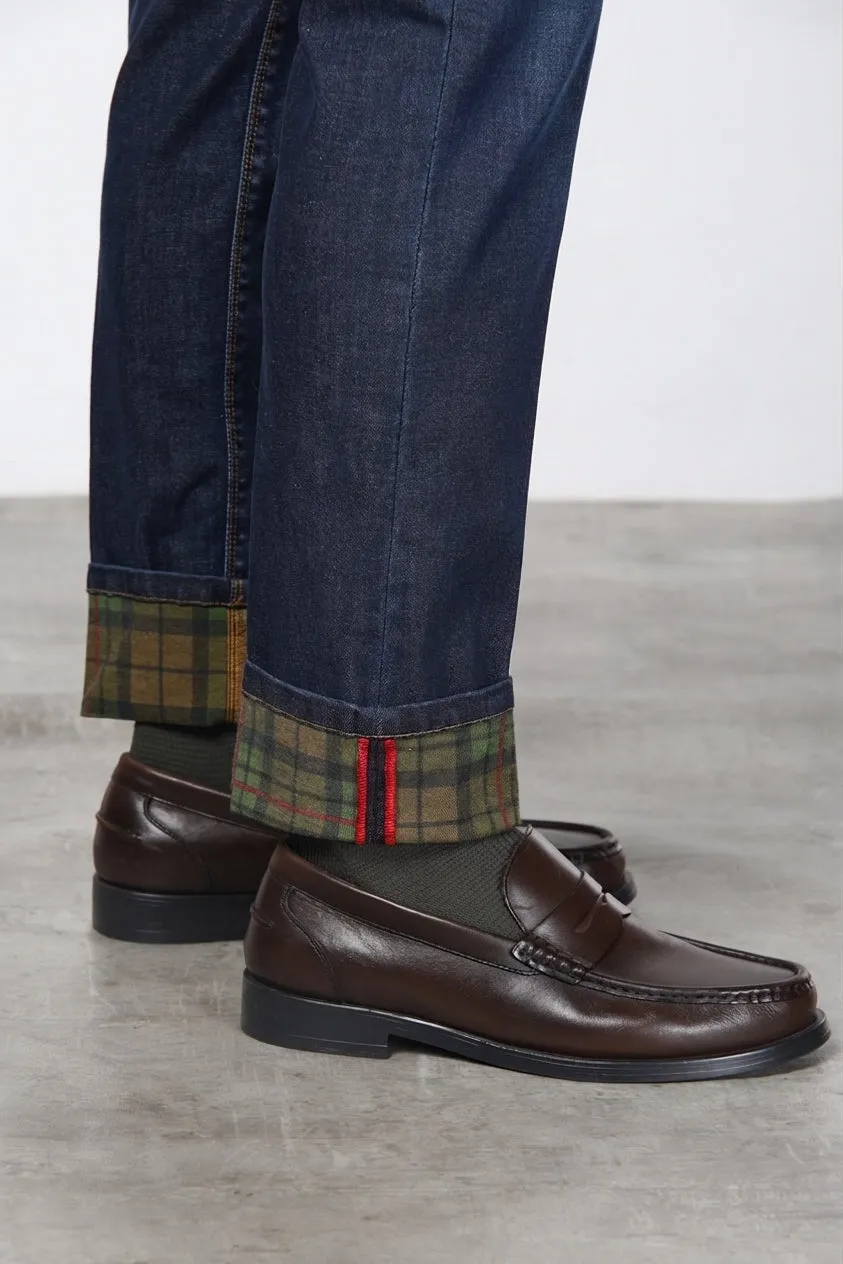 Mason's Harris jeans slim blå Prince of Wales