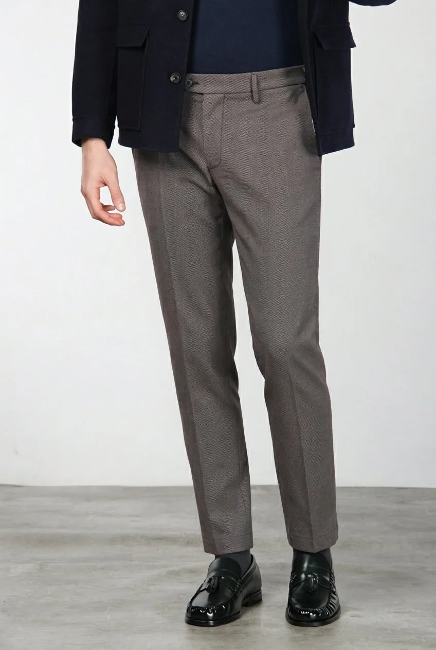 Mason's New York chino bukser mørkebrun birdseye