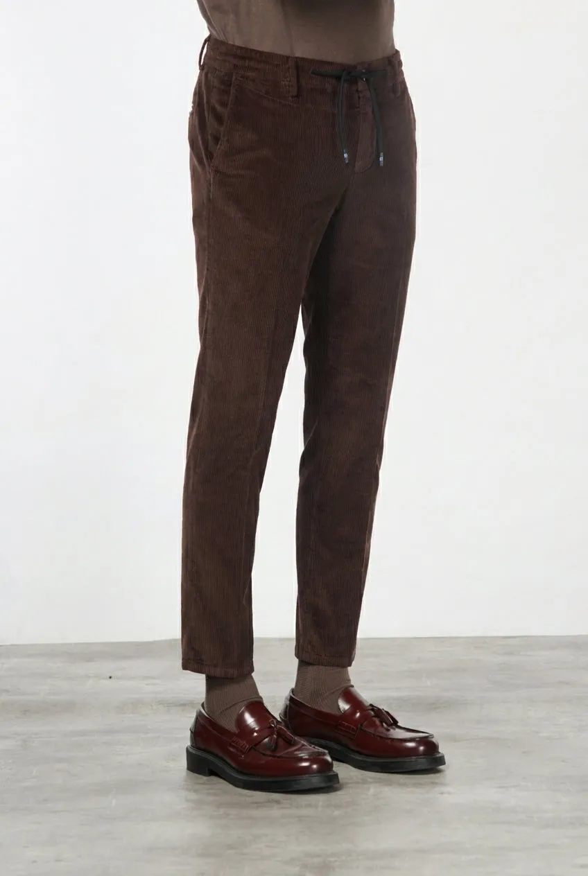 Mason's Milano Jogger chinobukser vinrød fløjl slim
